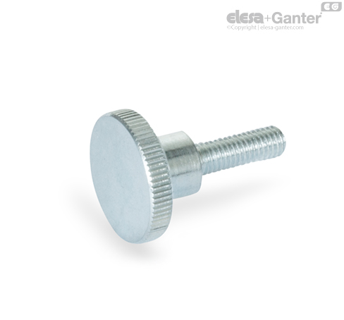 DIN 464-ZB Knurled Screws Steel, Zinc Plated | Elesa+Ganter